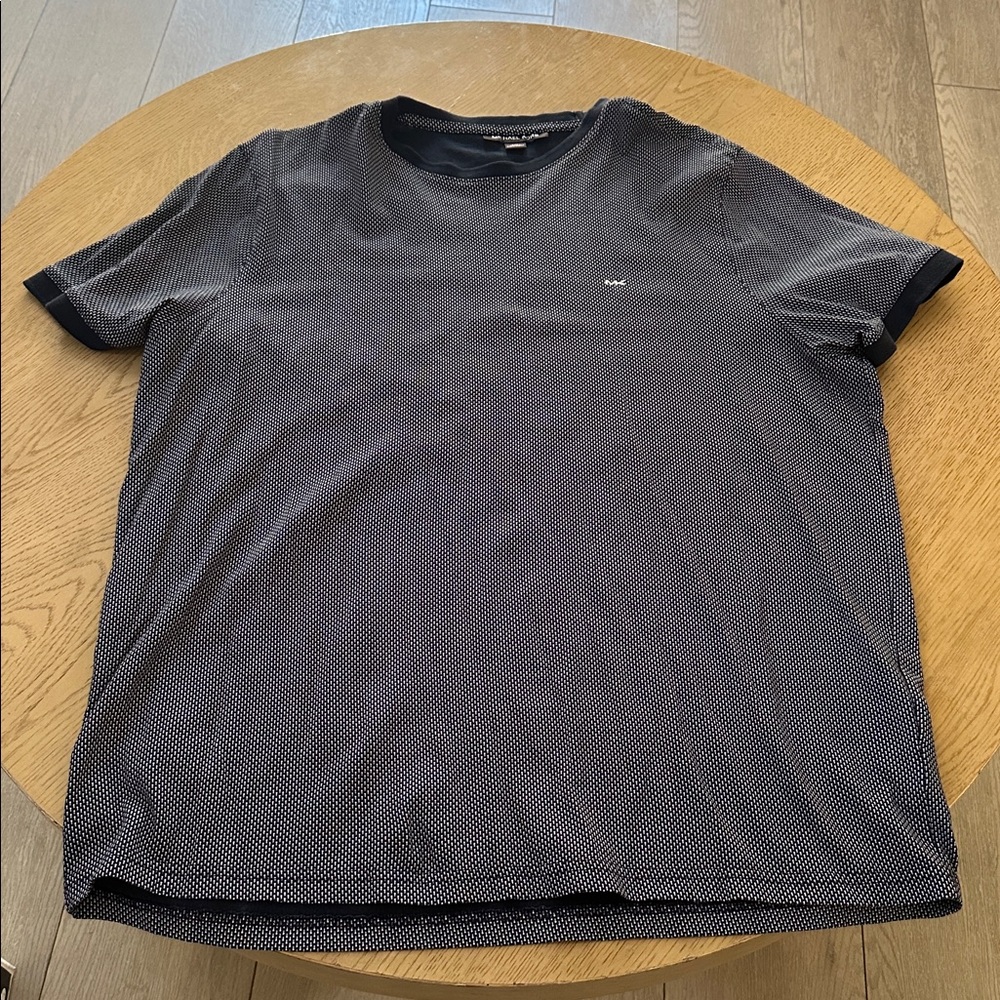 Michael Kors Navy Microdot Short Sleeve Crew Tee XXL